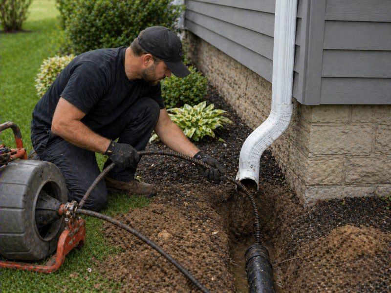 Downspout Blockage Removal in Frederick, MD